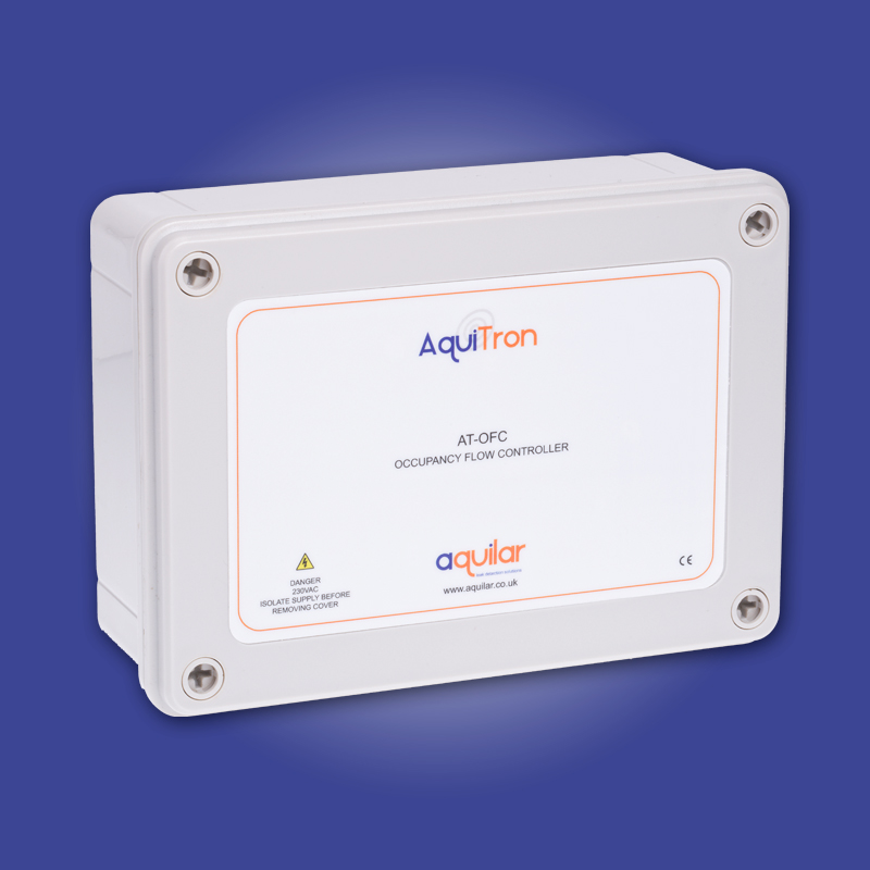 Occupancy flow controller PIR shut-off system water leak detection