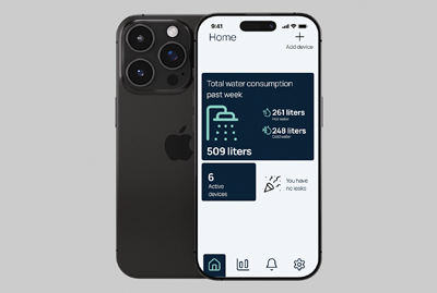 Quandify usage mobile app Aquilar water leak detection