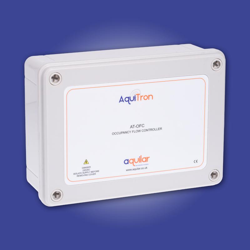 Occupancy flow controller PIR shut-off system water leak detection