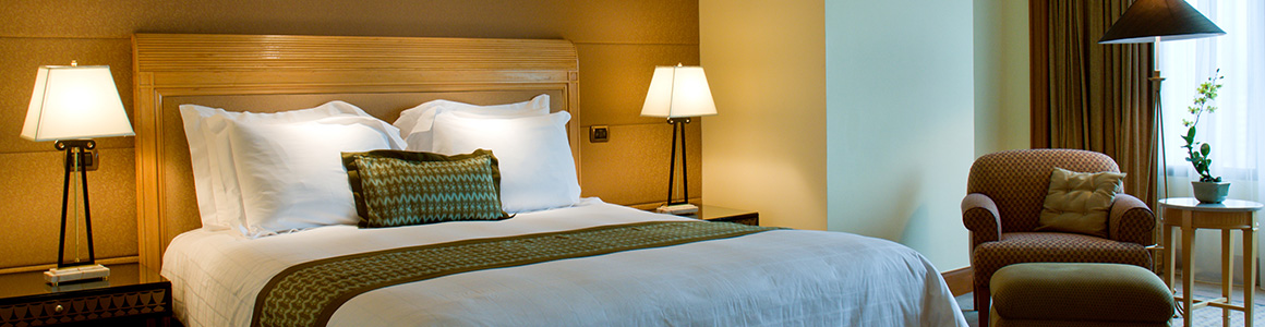 Bedroom with alert header