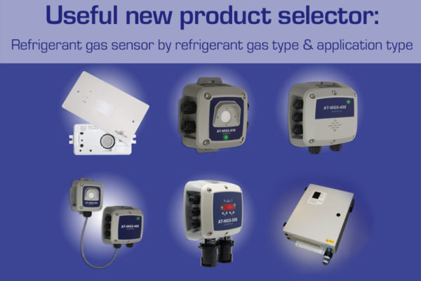 Refrigerant gas leak product selector