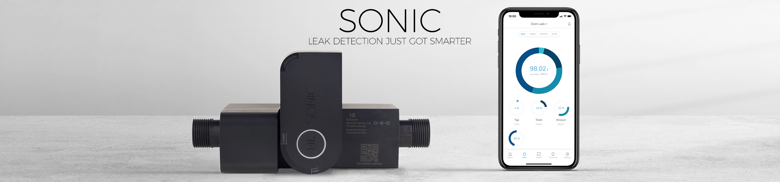 Sonic Ultrasonic Water Leak Detection Shut-Off System
