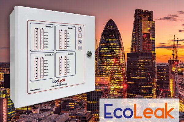 The EcoLeak Eco-24 panel is a multi-zone control panel for water and refrigerant gas leak detection.