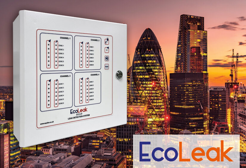 The EcoLeak Eco-24 panel is a multi-zone control panel for water and refrigerant gas leak detection.