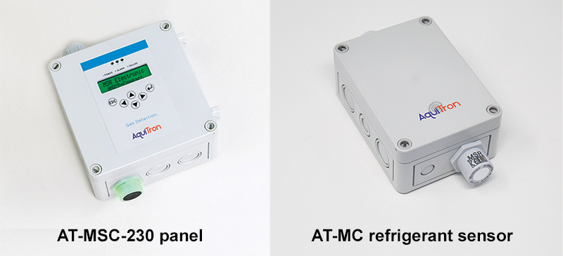 AT-MSC refrigerant gas detection panel and AT-MC refrigerant gas detection sensor